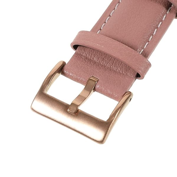22m Universal quick release klockarmband i äkta läder - Rosa Ros Rosa