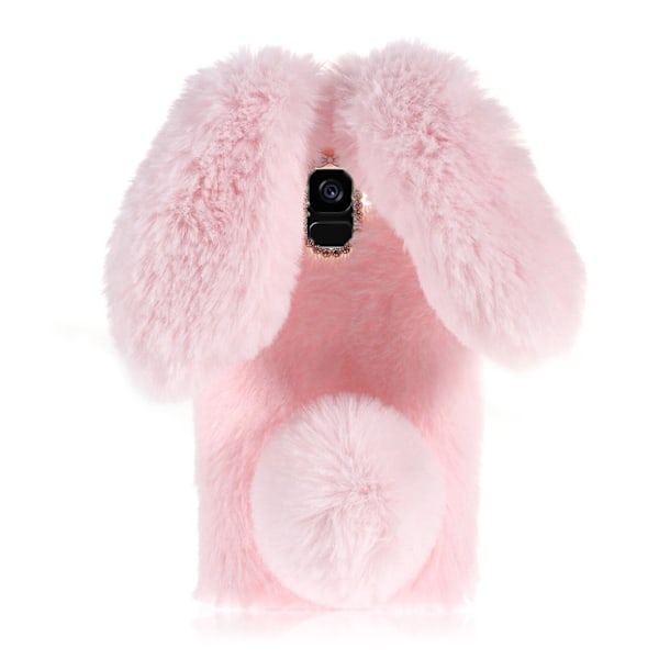 Samsung Galaxy A8 (2018) blød warm Kanin TPU etui - Pink Pink