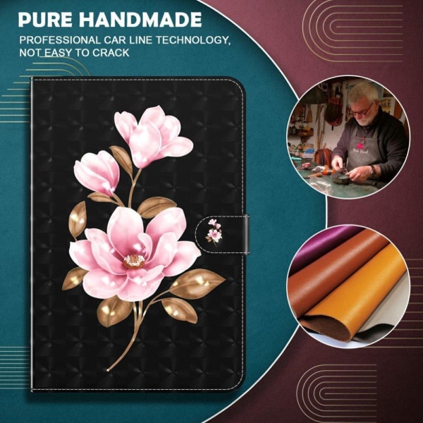 Lenovo Tab M10 FHD Plus pattern leather flip case - Flower Rosa