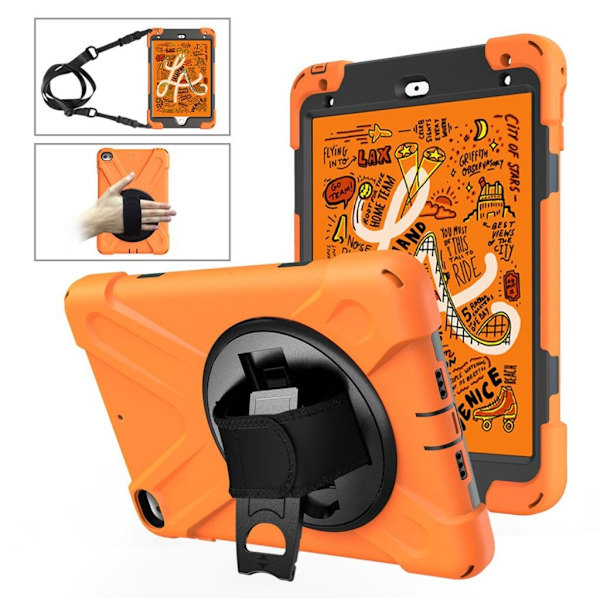 iPad Mini (2019) X-Shape silikonikotelo - Oranssi Orange