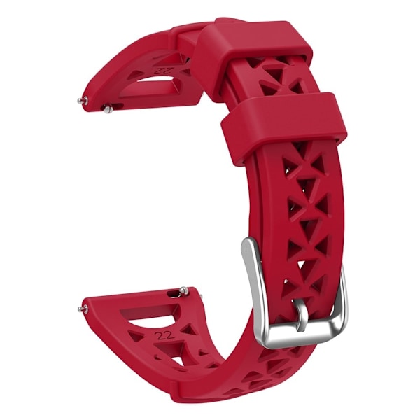 20mm Universal tower design silikone urrem - Rødvin Red