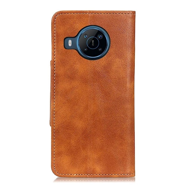 Alpha Motorola Moto E30 læder flip etui - Brun Brown