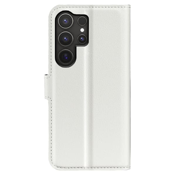 Klassisk Samsung Galaxy S25 Ultra flip etui - Hvid White