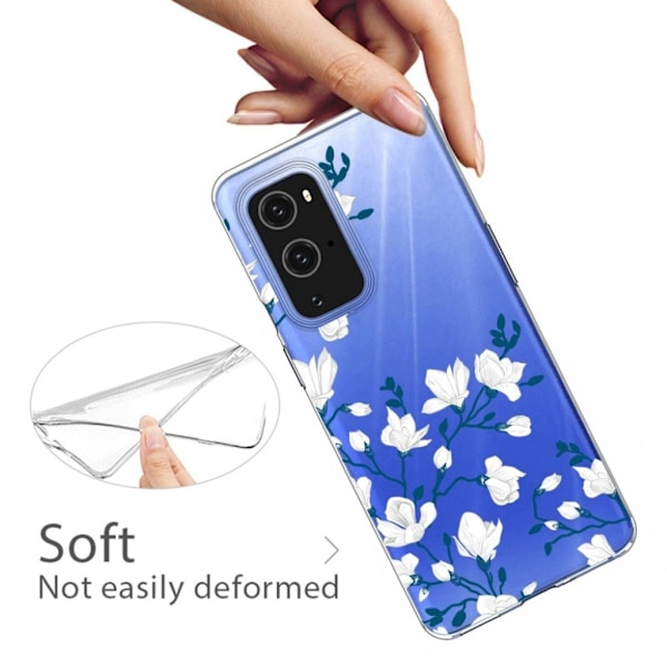 Deco OnePlus 9 Pro skal - Vit Blomma Vit