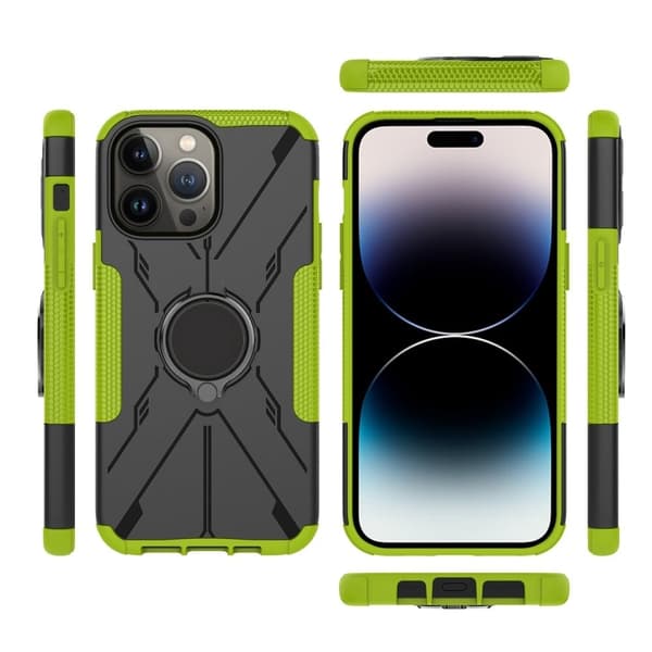 Kickstand-deksel med magnetisk ark for iPhone 14 Pro Max - Grønn Green
