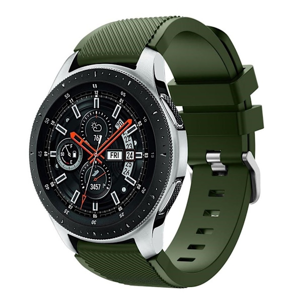 Samsung Galaxy Watch (46 mm) klockarmband i silikon med twillstruktur - Militärgrön Grön