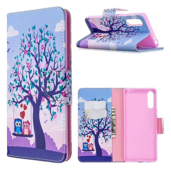 Wonderland Sony Xperia L4 Etui - Ugle og træ Multicolor