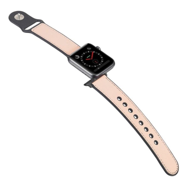 Apple Watch Series 6 / 5 44mm elegant leather watch band - Pink Rosa