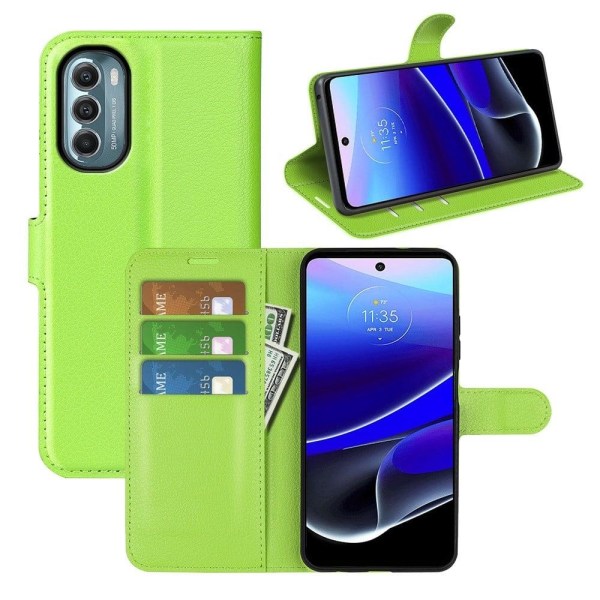 Klassisk Motorola Moto G (2022) flip etui - Grøn Green