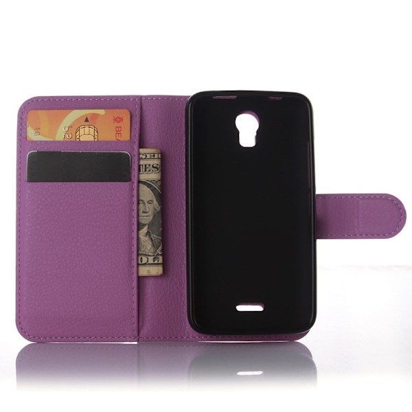 Mankell Huawei Y3 Y360 Nahkakotelo Korttitaskuilla - Violetti Purple
