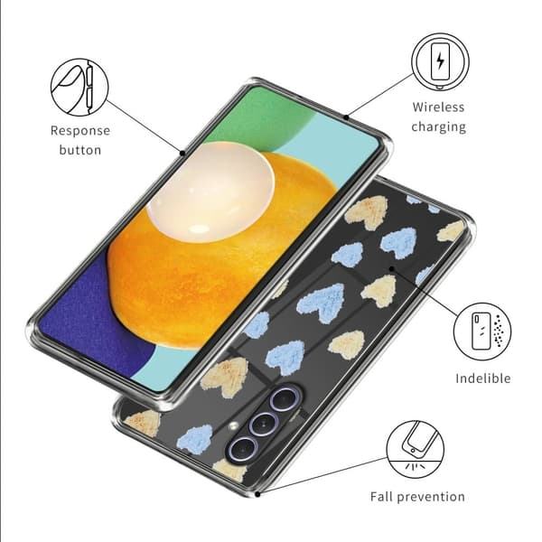 Deco Samsung Galaxy A54 Etui - Gul / Blue Love Blue