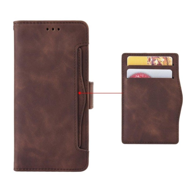 Modernt Asus Zenfone 8 fodral med plånbok - Brun Brun