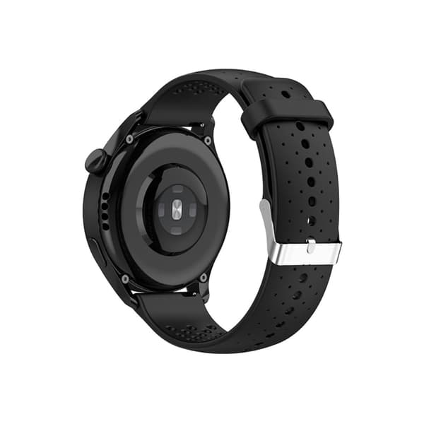 22 mm silikone-urrem med hurtig udløsning til Huawei-ur - Sort Black