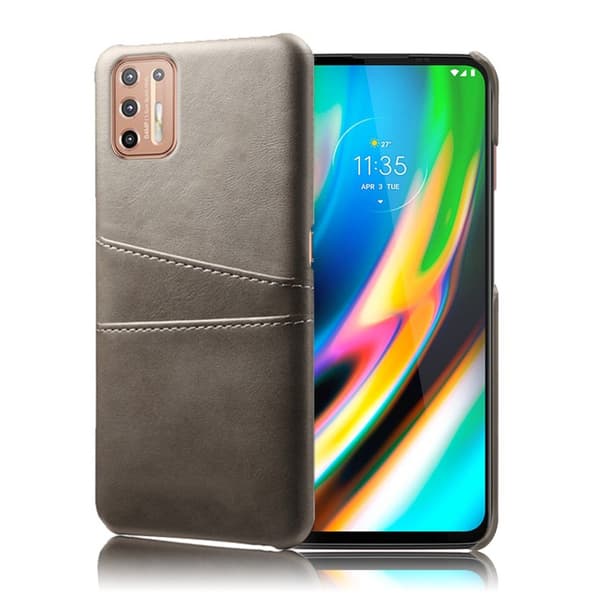 Dual Card etui - Motorola Moto G9 Plus - grå Silver grey