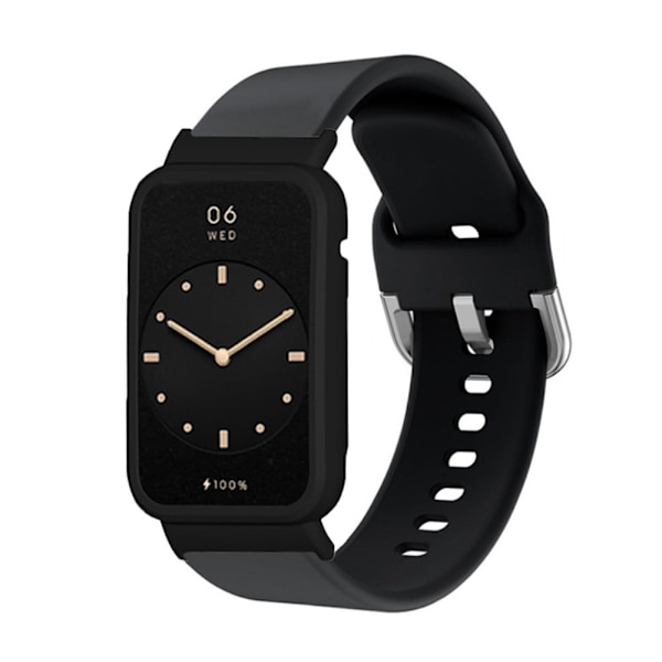 Silikoneurrem med cover til Xiaomi Mi Band 7 Pro - Sort Black