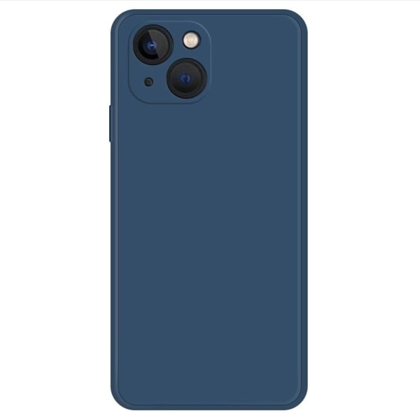 Beveled anti-drop rubberized cover for iPhone 13 - Dark Blue Blue