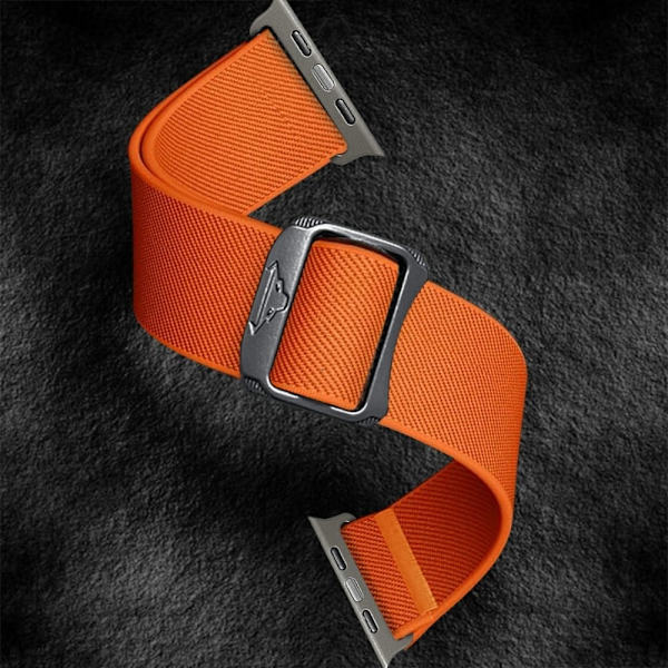 Nylonrem til Apple Watch Series 41mm - 40mm - 38mm Elastisk bånd - Orange Orange