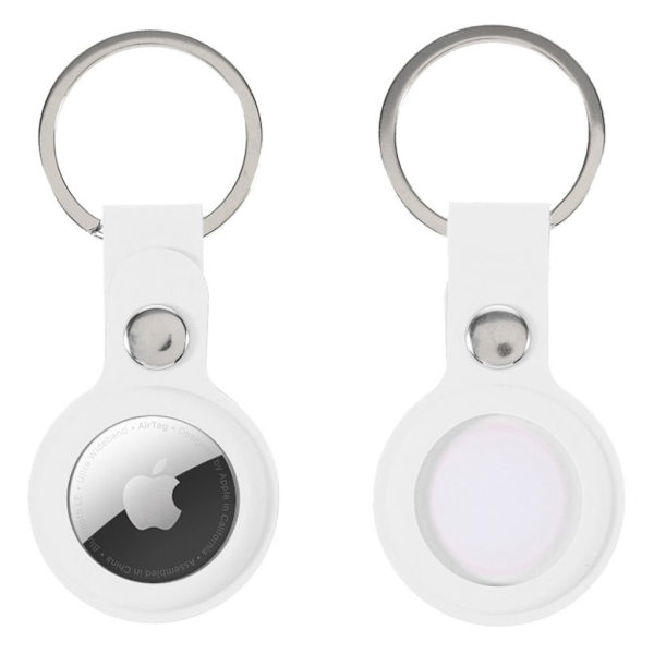 AirTags silikondeksel med spenne - Hvit White