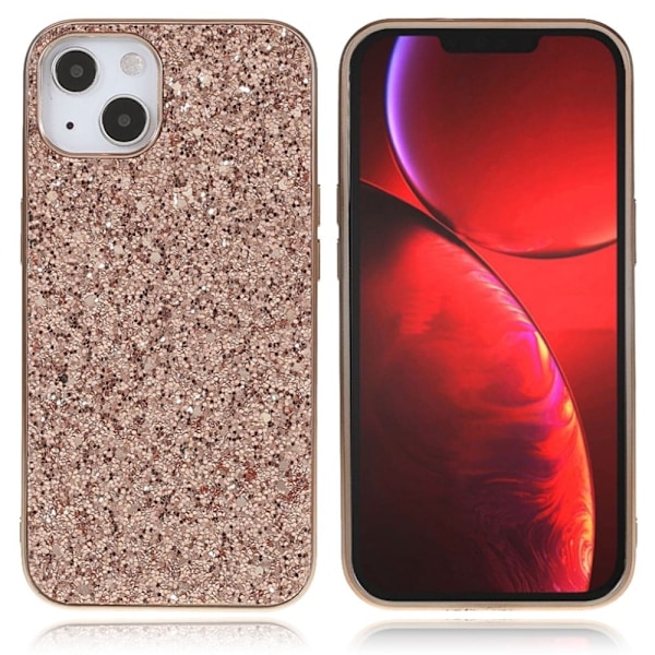 Glitter iPhone 13 Mini Etui - Rose Gull Pink