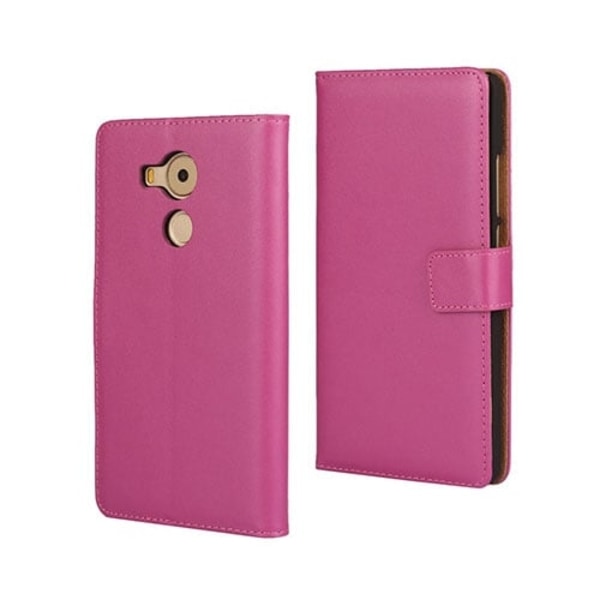 Mankell etui i læder til Huawei Mate 8 med indbygget kortholder - Pink Pink