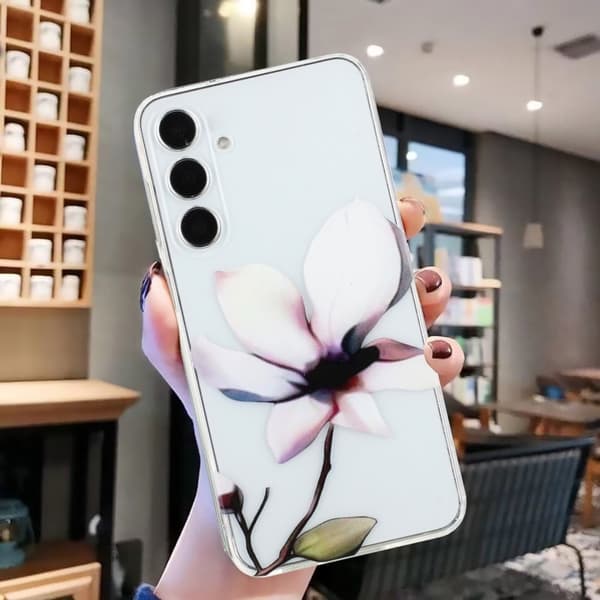 Deco Samsung Galaxy A05s deksel - Hvit Blomst White