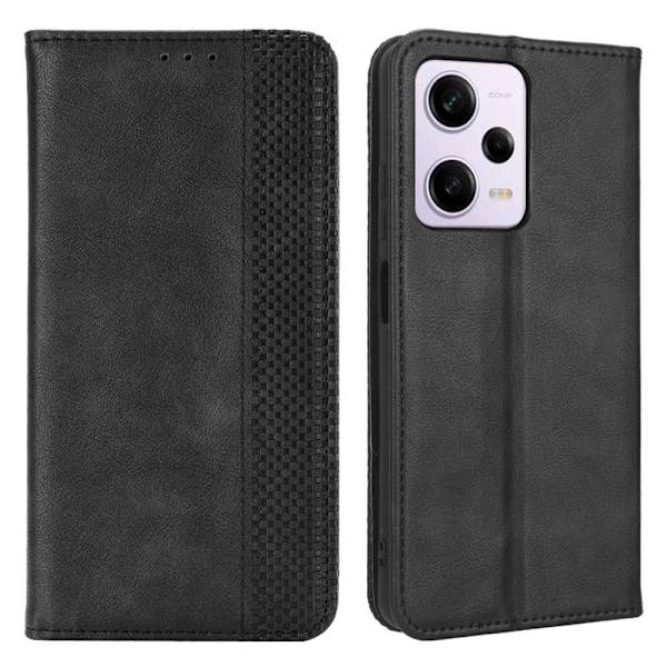 Bofink Vintage Xiaomi Redmi Note 12 Pro Læder Etui - Sort Black