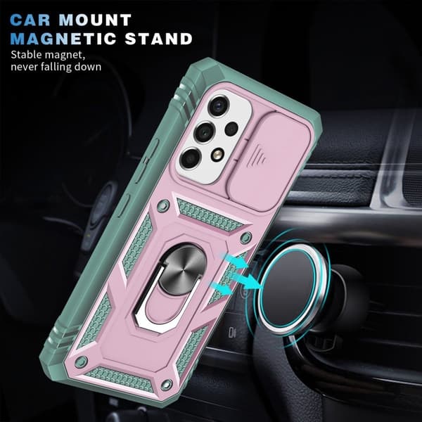 Bofink Combat Samsung Galaxy A53 5G deksel - Rosa / Grønn Pink