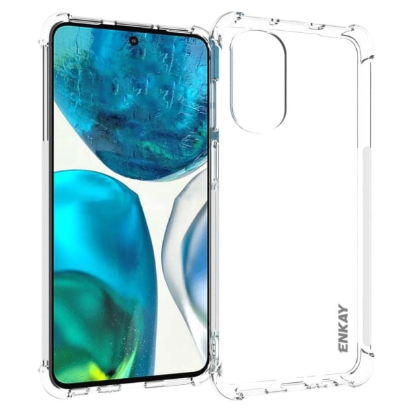 ENKAY genomskinligt droppsäkert fodral för Motorola Moto G52 Transparent