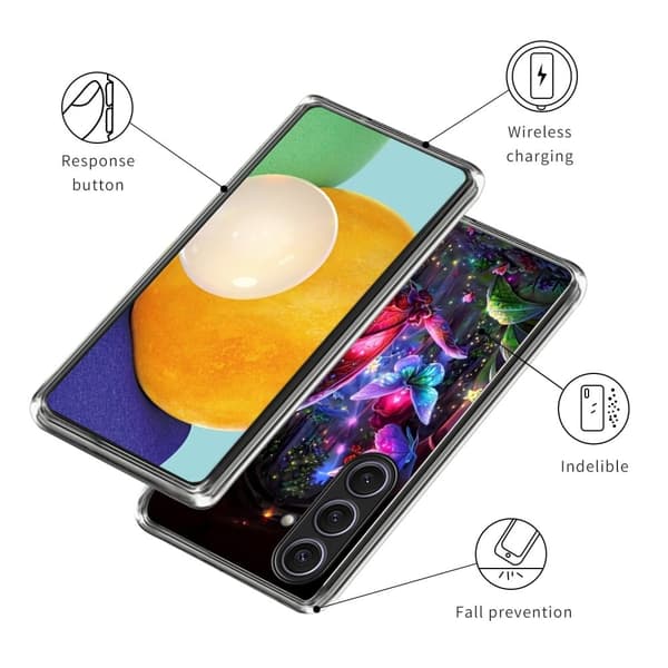 Vibe Samsung Galaxy S25 -kansi - Unelmaperhonen Multicolor