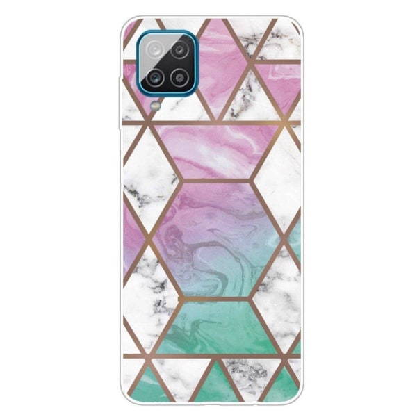 Marble design Samsung Galaxy M62 / Samsung Galaxy F62 cover - Hvid Diamant I Farverig Baggrund Multicolor