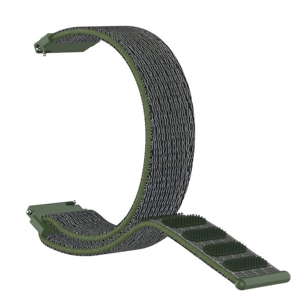 Samsung Galaxy Watch (46 mm) 22 mm klockarmband i nylon - Grå / Militärgrön Silvergrå