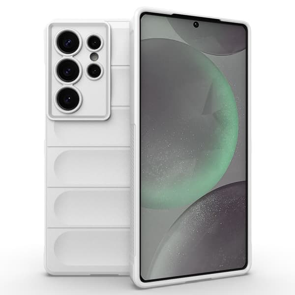 Blødt grebsformet Samsung Galaxy S25 Ultra cover - Hvid White