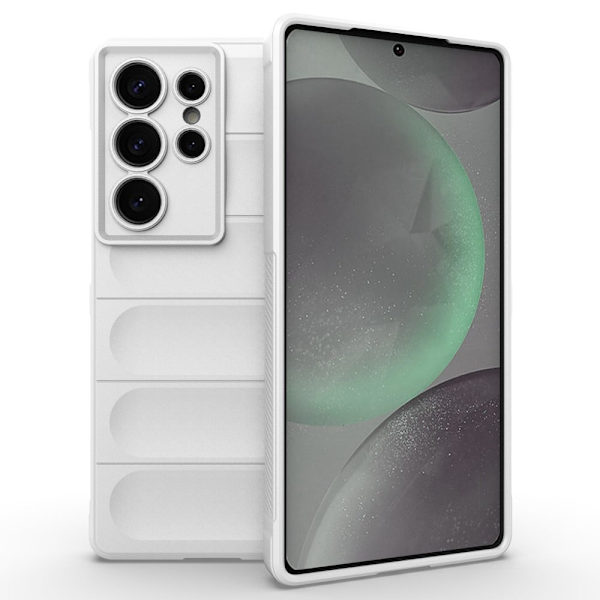 Mjukt greppformat Samsung Galaxy S25 Ultra skal - Vit Vit