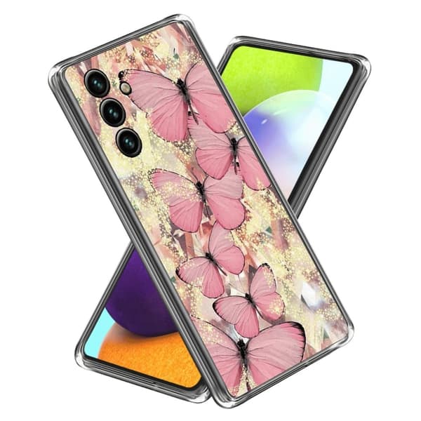 Deco Oppo A15 skal - Rosa Fjärilar Rosa