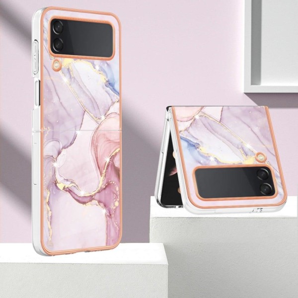 Marble Samsung Galaxy Z Flip4 Etui - Rose Guld Marmor Pink