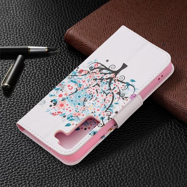 Wonderland Samsung Galaxy S22 Flippetui - Blomst Tre Multicolor
