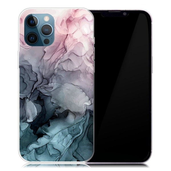 Marble iPhone 13 Pro Max Suojakotelo - Rose And Greyish Blue Clo Multicolor