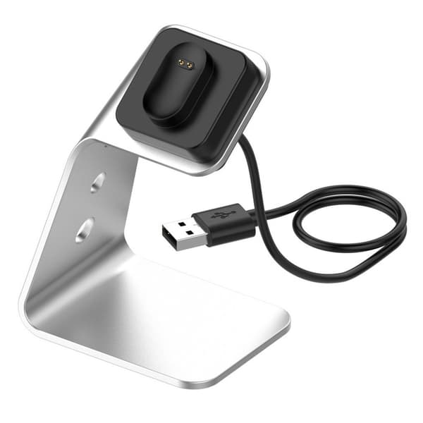 Fitbit Ace 2 / Inspire / Inspire HR ladestasjon i aluminium - Sølv Silver grey