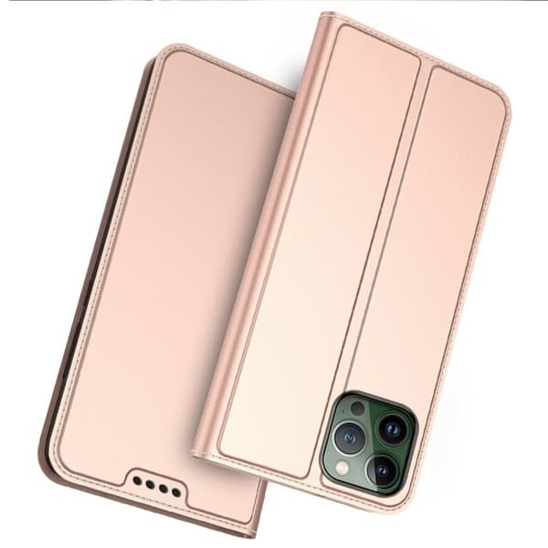 Smidigt och tunt PU-läder iPhone 14 Pro Max fodral - Rosa Rosa