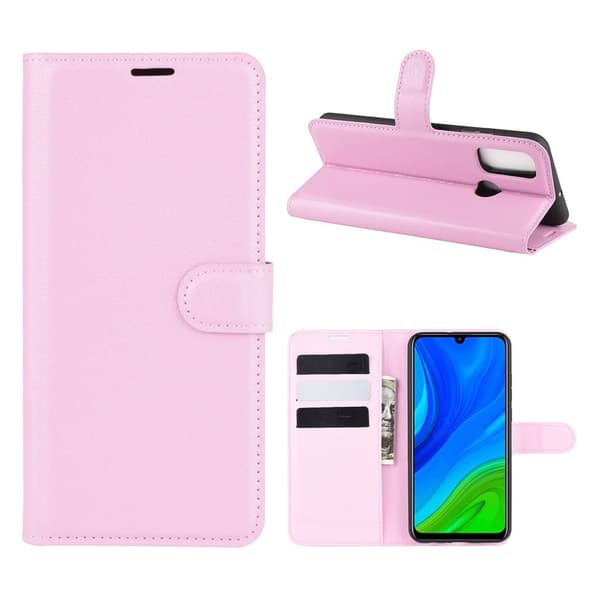 Classic Huawei P Smart 2020 flip etui - Rosa Pink