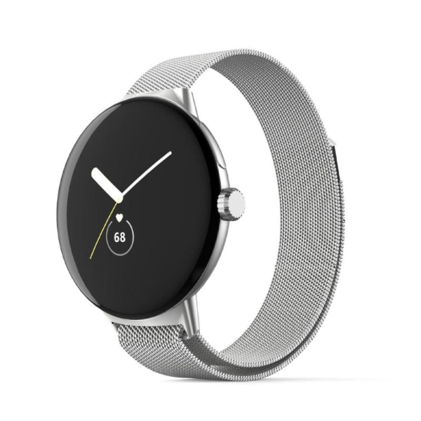 Google Pixel Watch ruostumattomasta teräksestä valmistettu ranneke - Hopea Silver grey