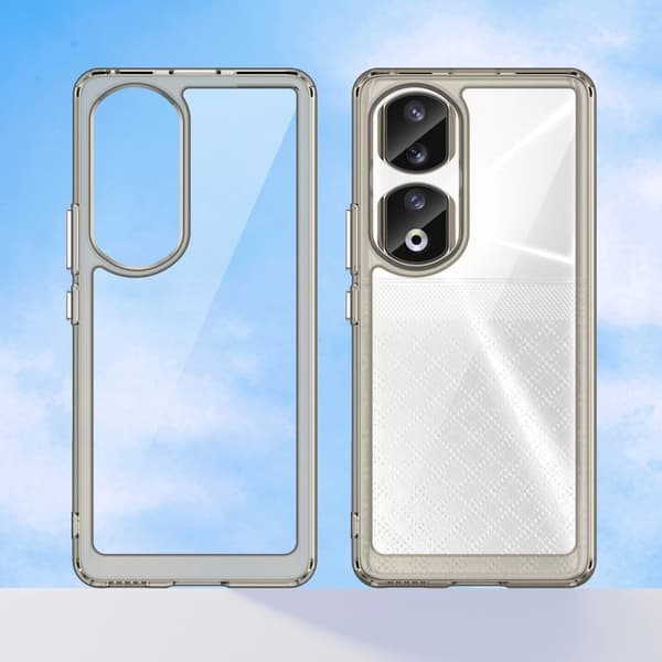 Honor 90 Pro älykäs akryylikansi - Läpinäkyvä Harmaa Silver grey