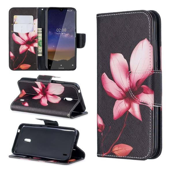 Wonderland Nokia 2.2 veske - Blomstermønster Black