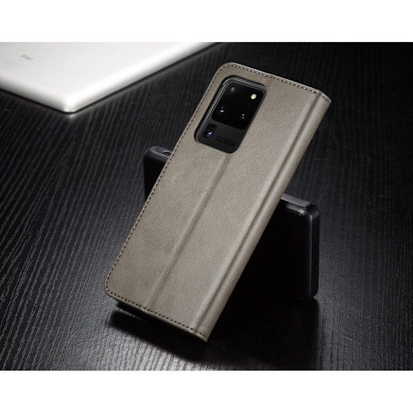 LC.IMEEKE Samsung Galaxy S20 Ultra Flip Etui - Grå Silver grey