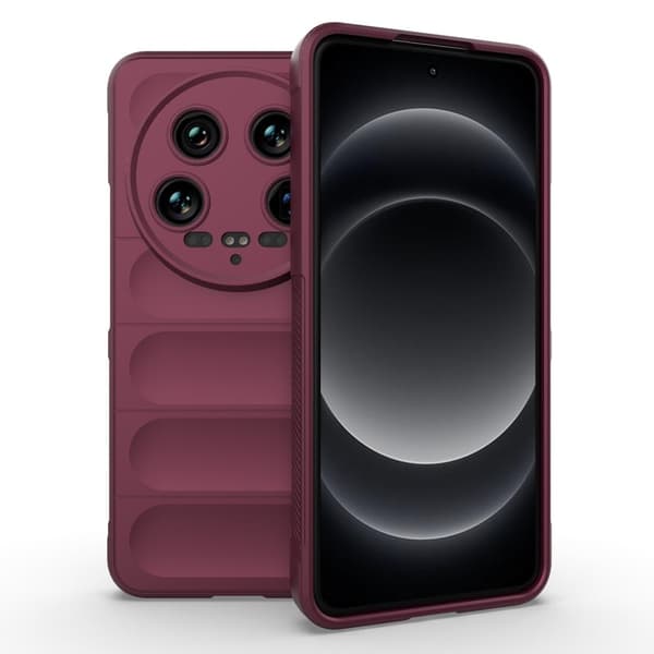 Mjukt greppformat Xiaomi 14 Ultra skal - Vinröd Röd