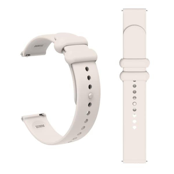 Garmin Vivomove 3 / GarminMove 3 Silikonerem 20mm Knapspænde Urrem - Stjernelys White
