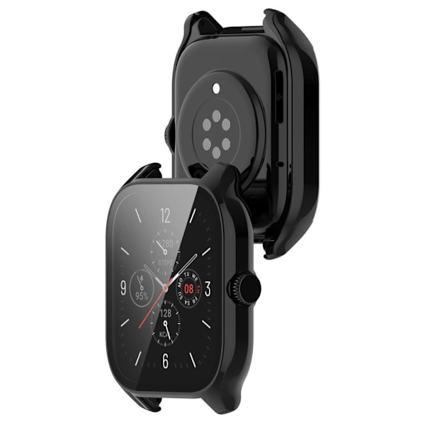 Amazfit GTS 4 kansi karkaistulla lasisuojalla - Musta Black