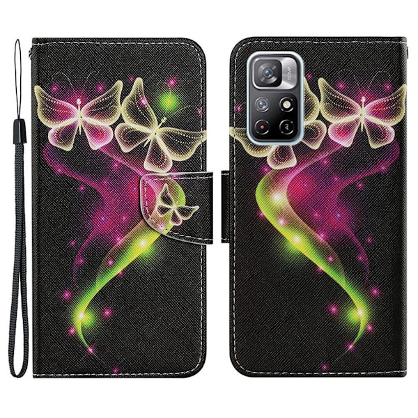 Wonderland Xiaomi Redmi Note 11T 5G / Note 11s 5g Flip Etui - Bling Sommerfugl Black