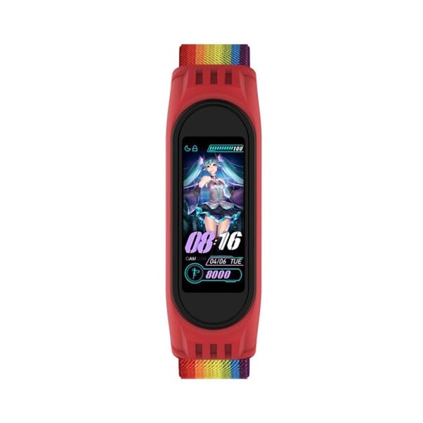 Xiaomi Mi Smart Band 6 / 5 nylon urrem - Regnbue Multicolor