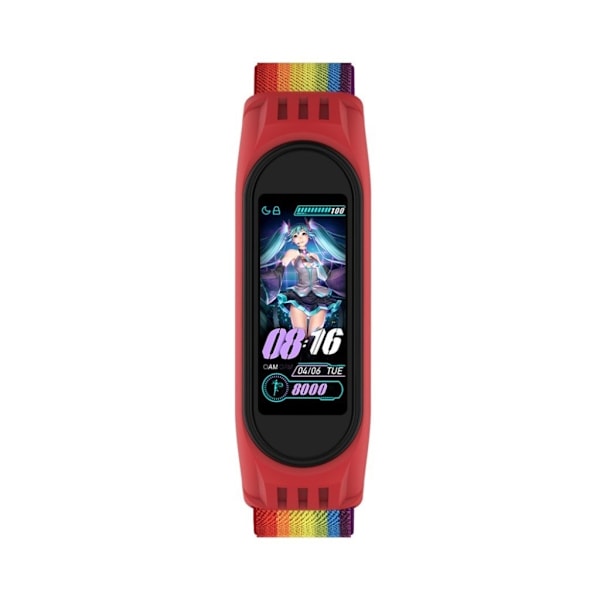 Xiaomi Mi Smart Band 6 / 5 nylon watch band - Rainbow multifärg